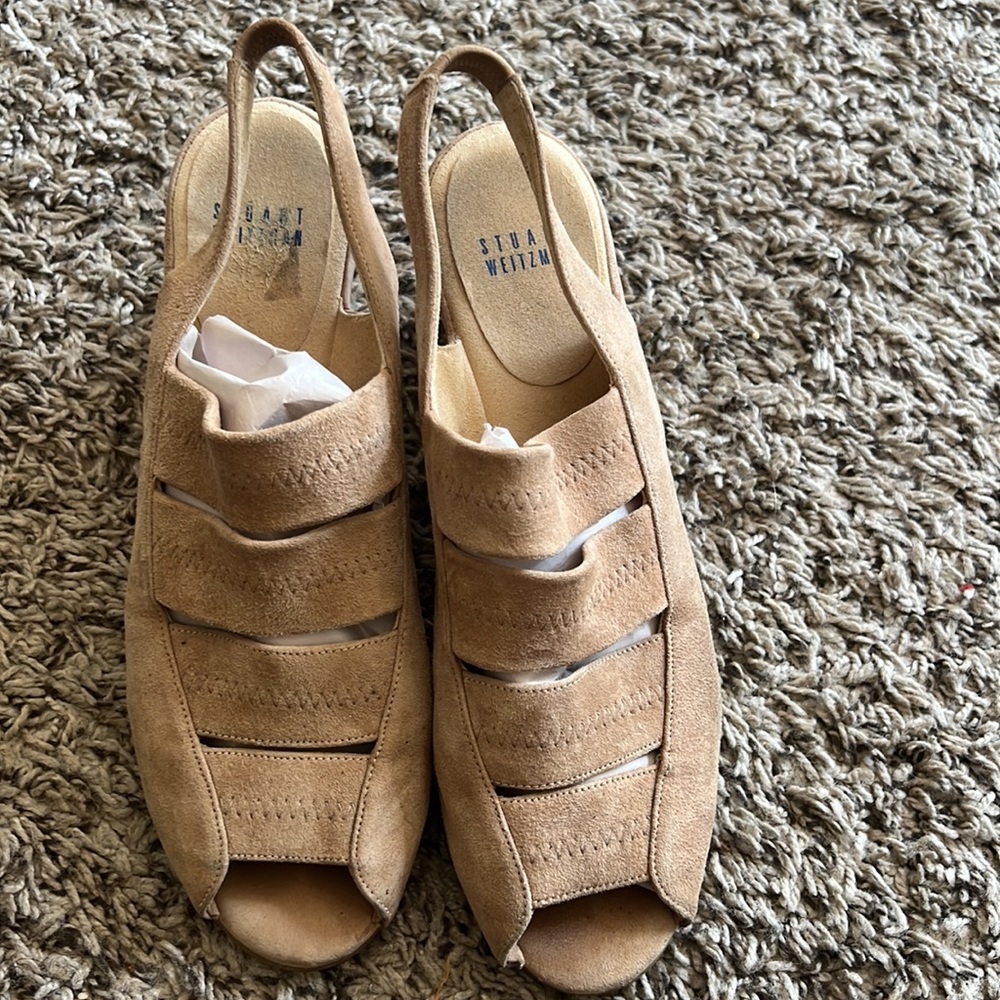 STUART WEITZMAN
Suede Wedge Sandals Size 9 - Picture 2 of 15
